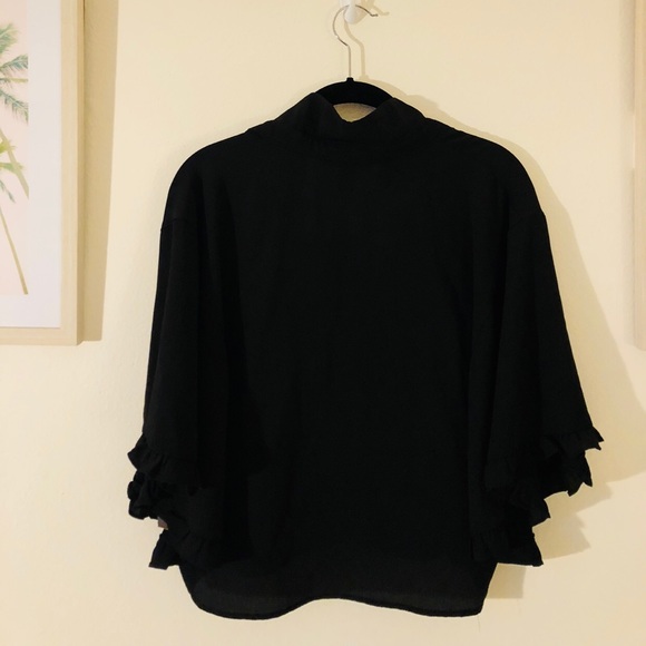 Forever 21 black, flowy top - Picture 2 of 2